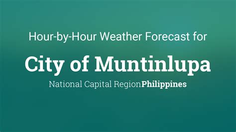 Hourly Weather Forecast for Muntinlupa .
